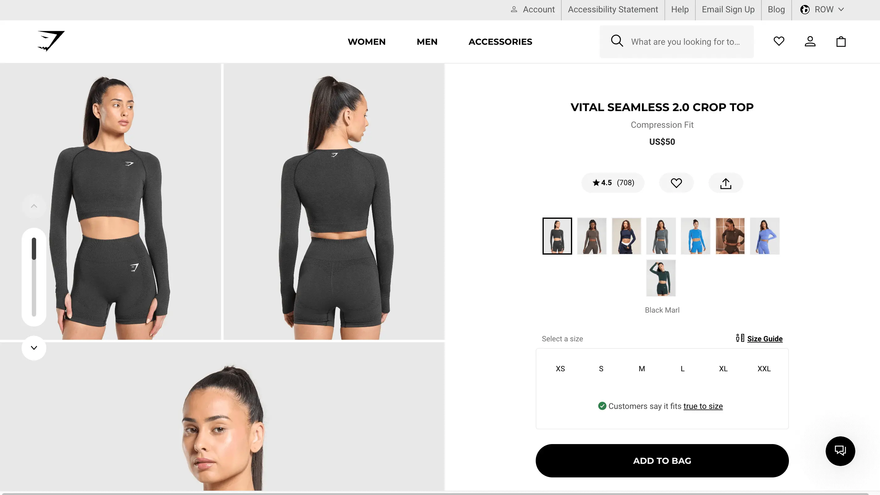 Gymshark Product Page