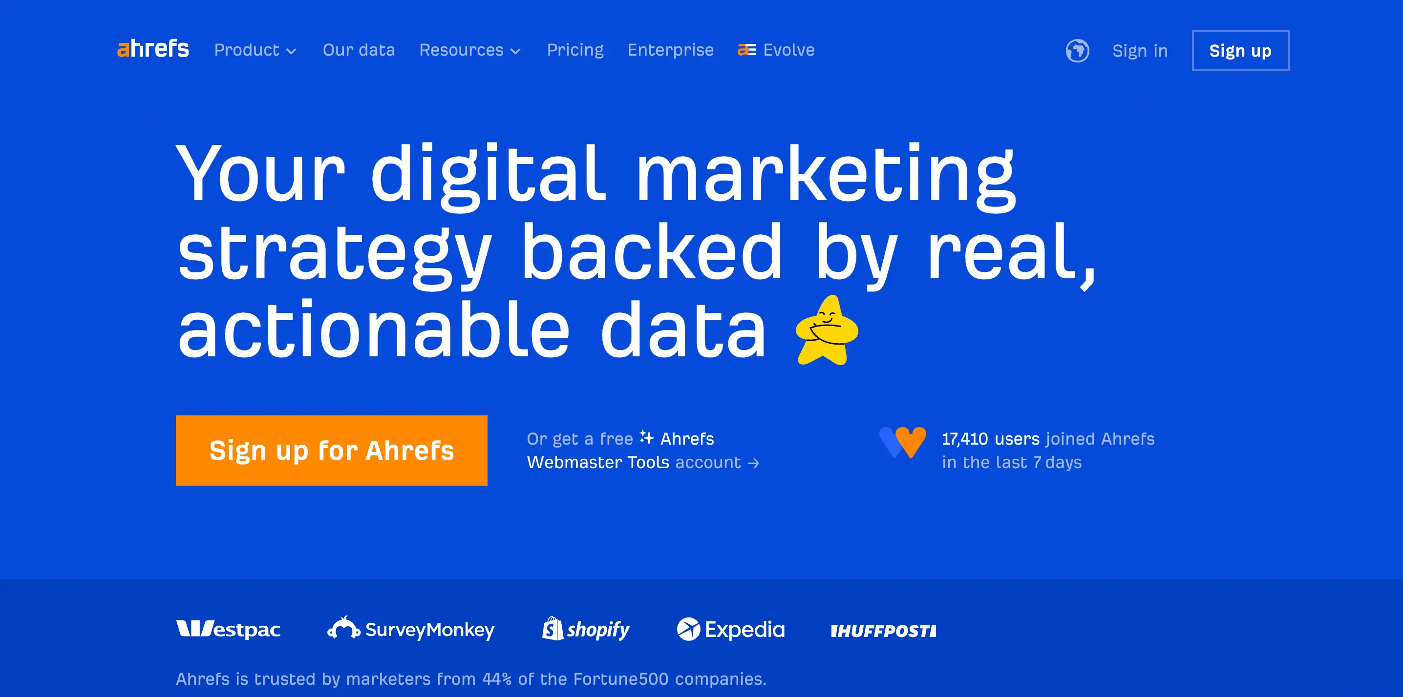 ahrefs home page