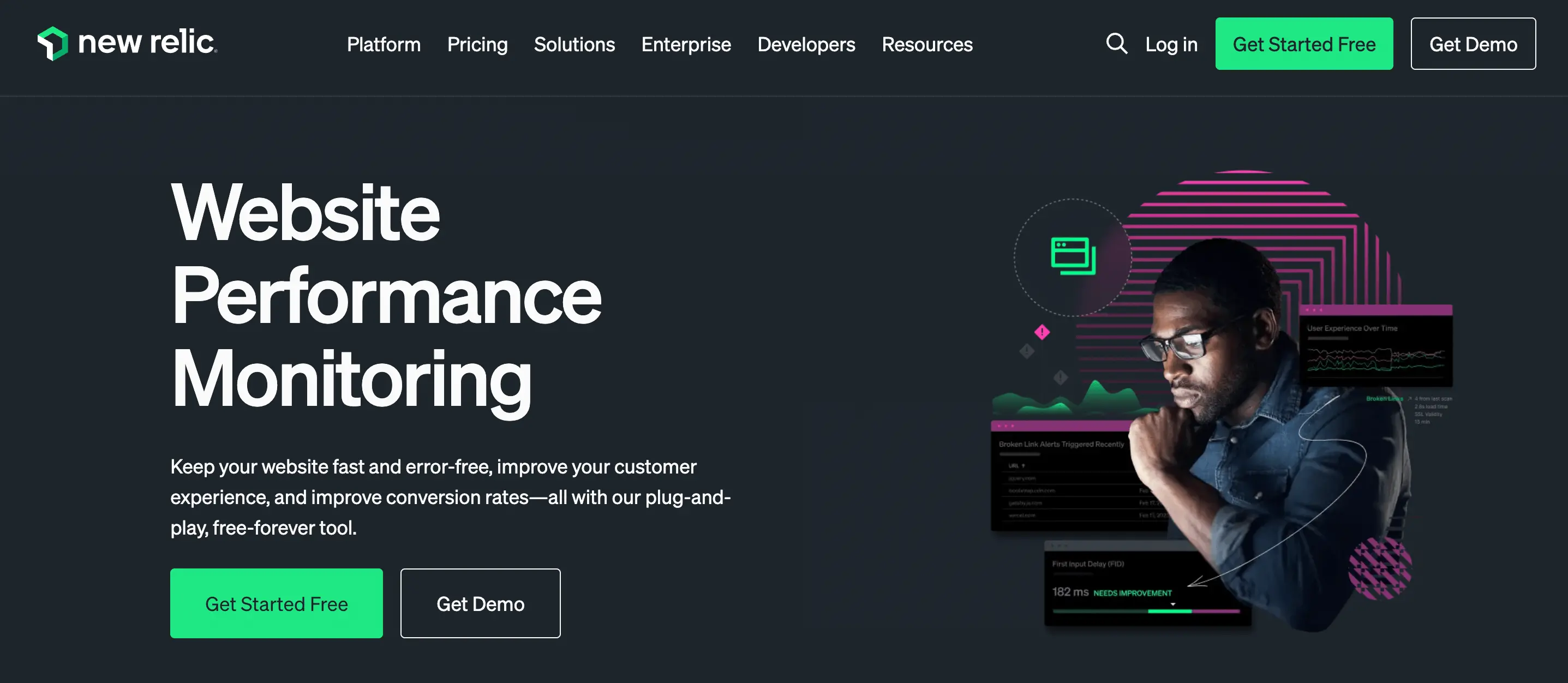 Newrelic home page