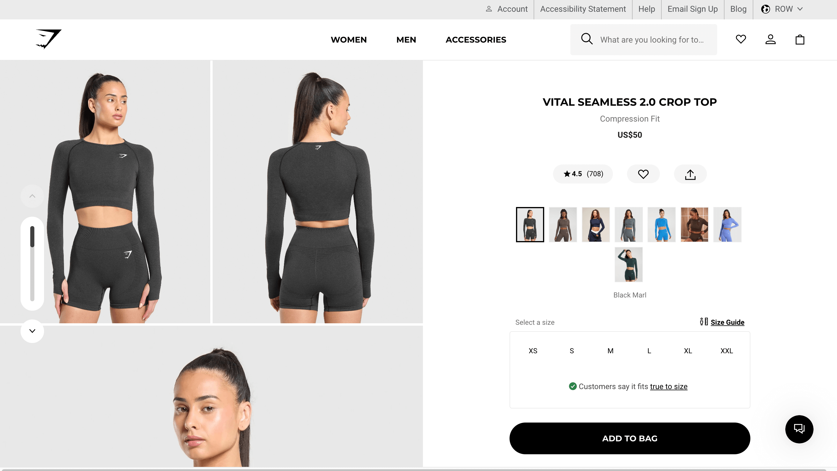 Gymshark Product Page