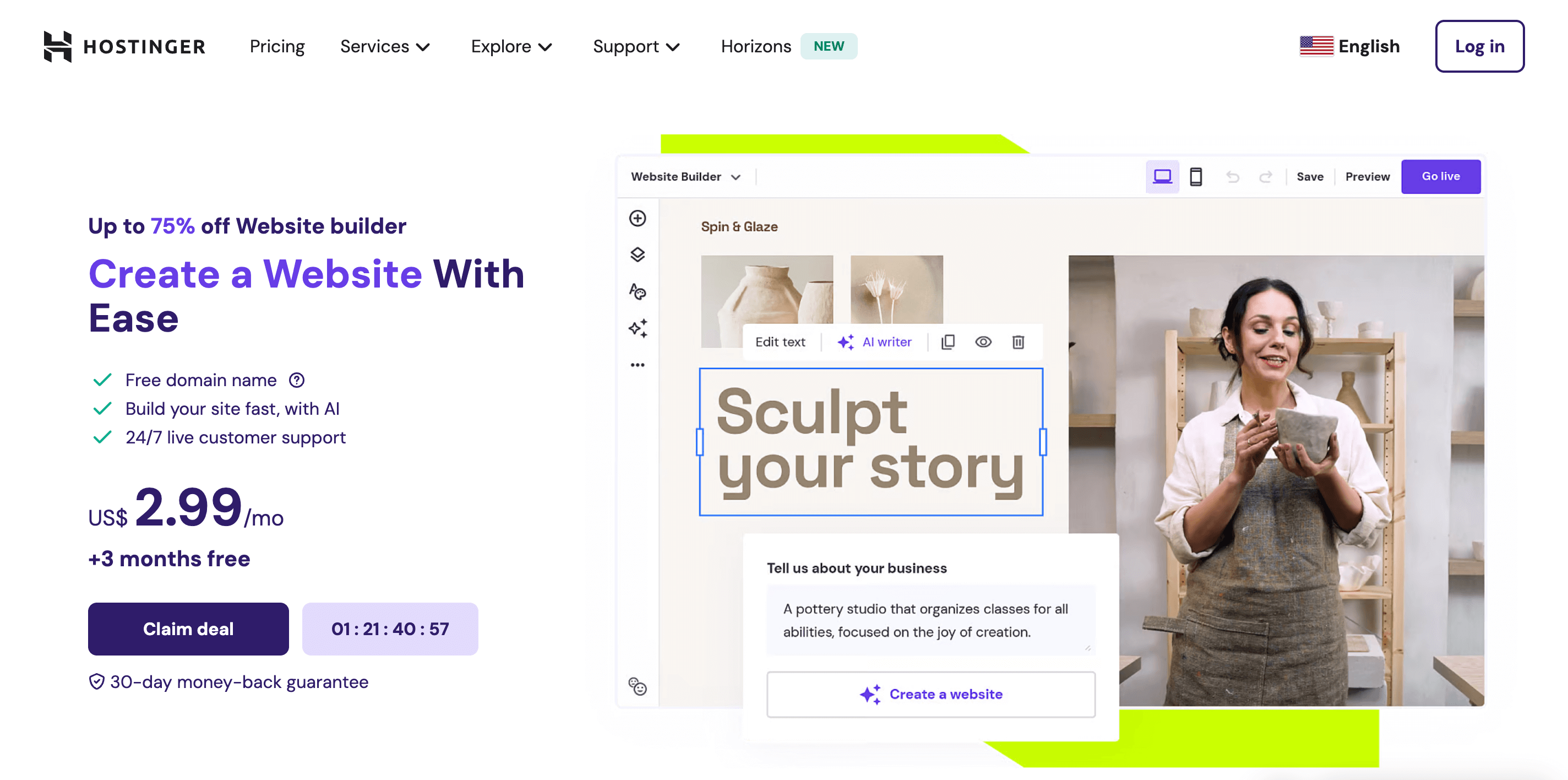 Hostinger Website Builder