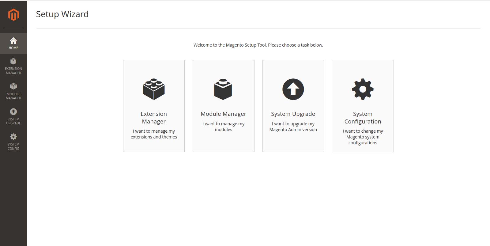 Magento Setup Wizard